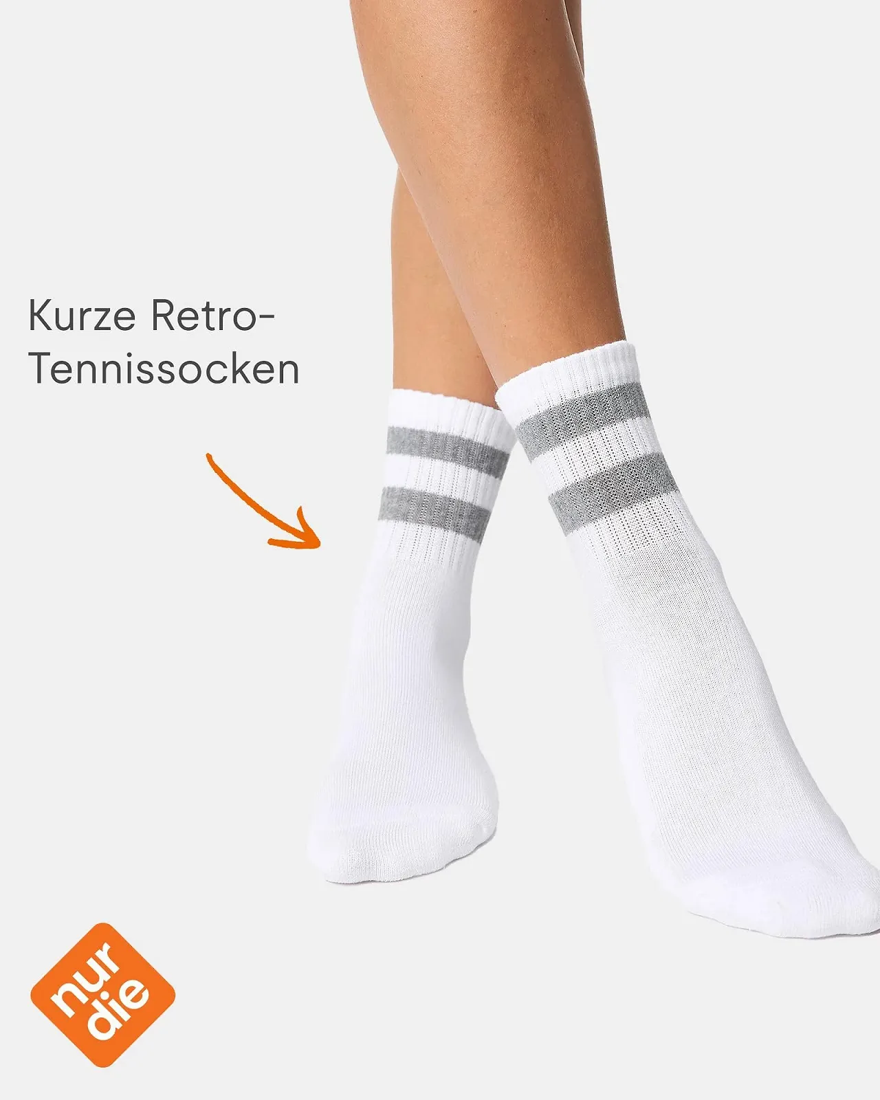 Шкарпетки Nur Die Ретро Теніс, 3 шт. Високі спортивні, фото №2