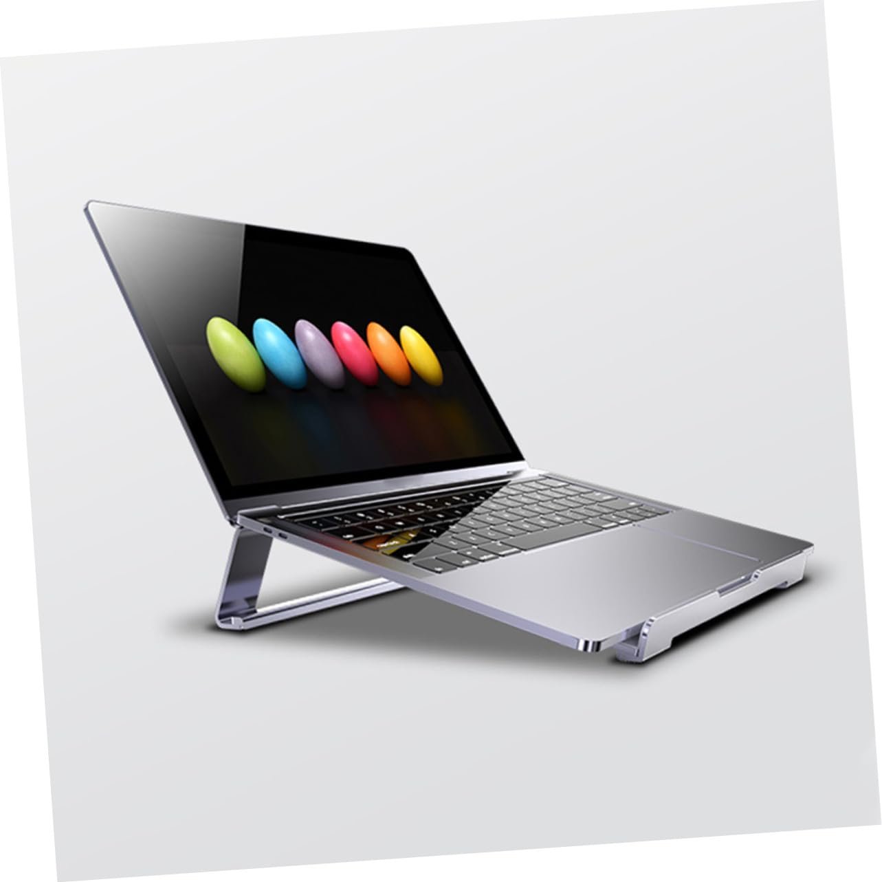 Підставка для ноутбука Алюмінієвий сплав Вентильована Ергономічна Стабільна Охолоджуюча Підтримка для покращеної постави, фото №5 Підставка для ноутбука Алюмінієвий сплав Вентильована Ергономічна Стабільна Охолоджуюча Підтримка для покращеної постави, фото №5