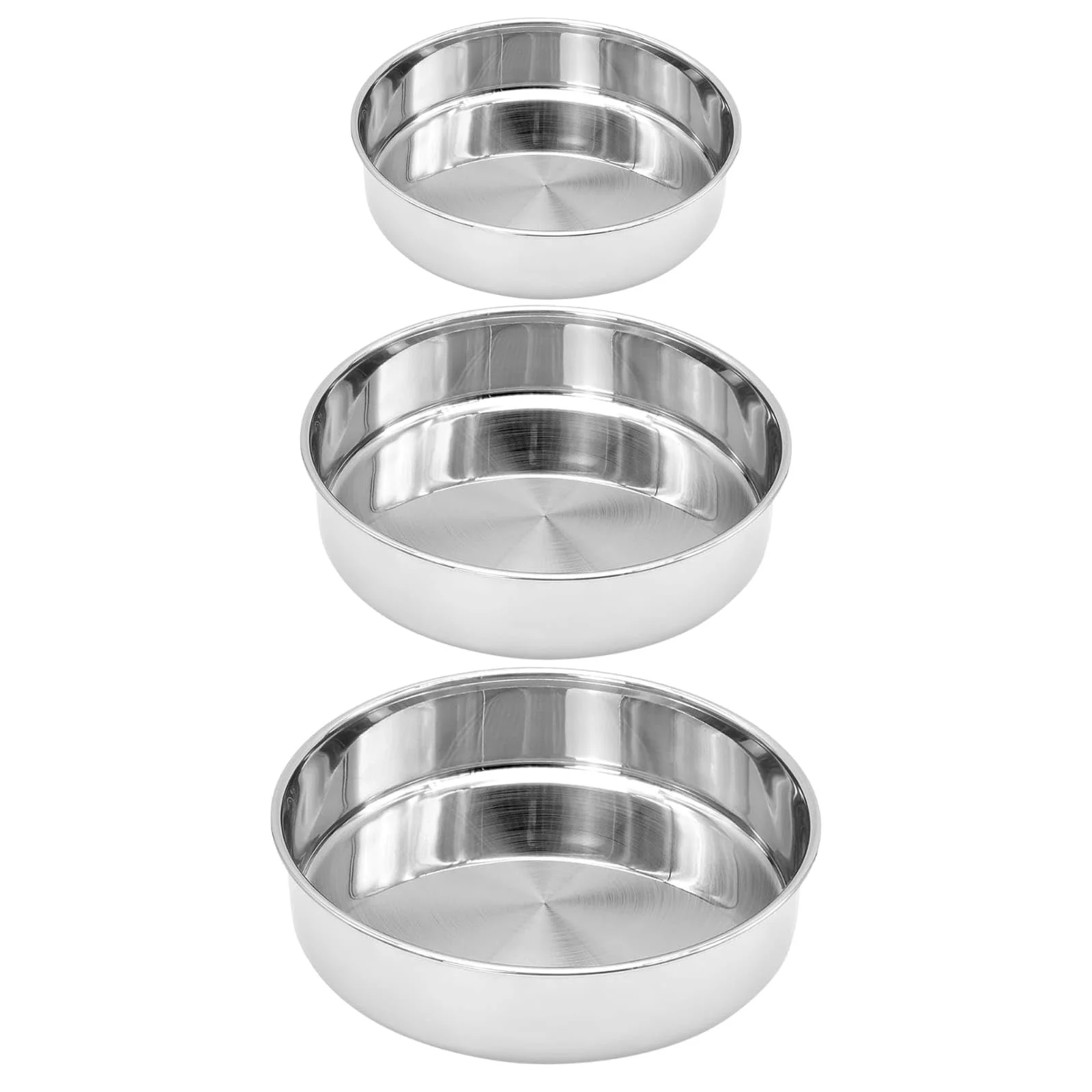 Набор форм для запекания hausleben 3 шт. нержавеющая сталь круглые универсальные, фото №1