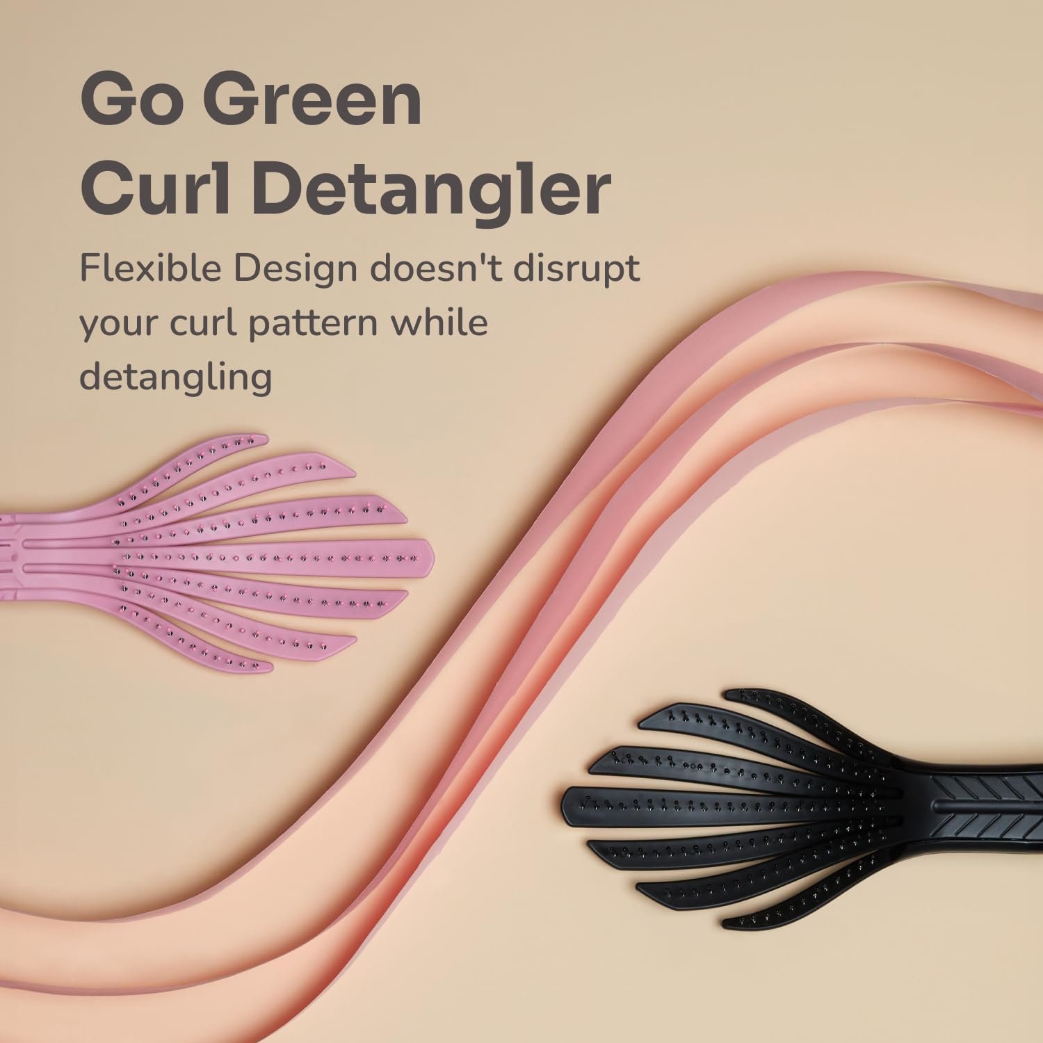 Щітка для волосся Wet Brush Go Green Curl Detangler з м'якою щетиною Intelliflex для всіх типів кучерів, зроблена з рослинного пластику, фото №10