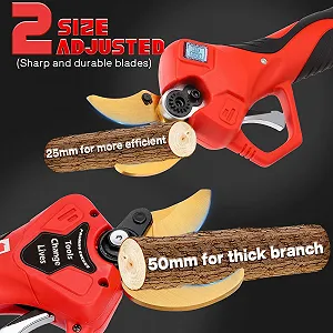 Акумуляторні сучкорізи MISTRO з лезами SK7 50 мм, портативні ріжучі ножиці з 2 акумуляторами 21 В synthetic.ua - Фото 1