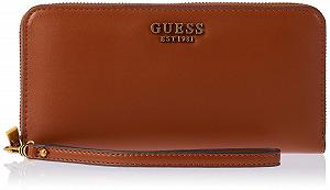 Кошелек GUESS Женский Laurel SLG Большой на молнии Cognac Коричневый - Фото 1