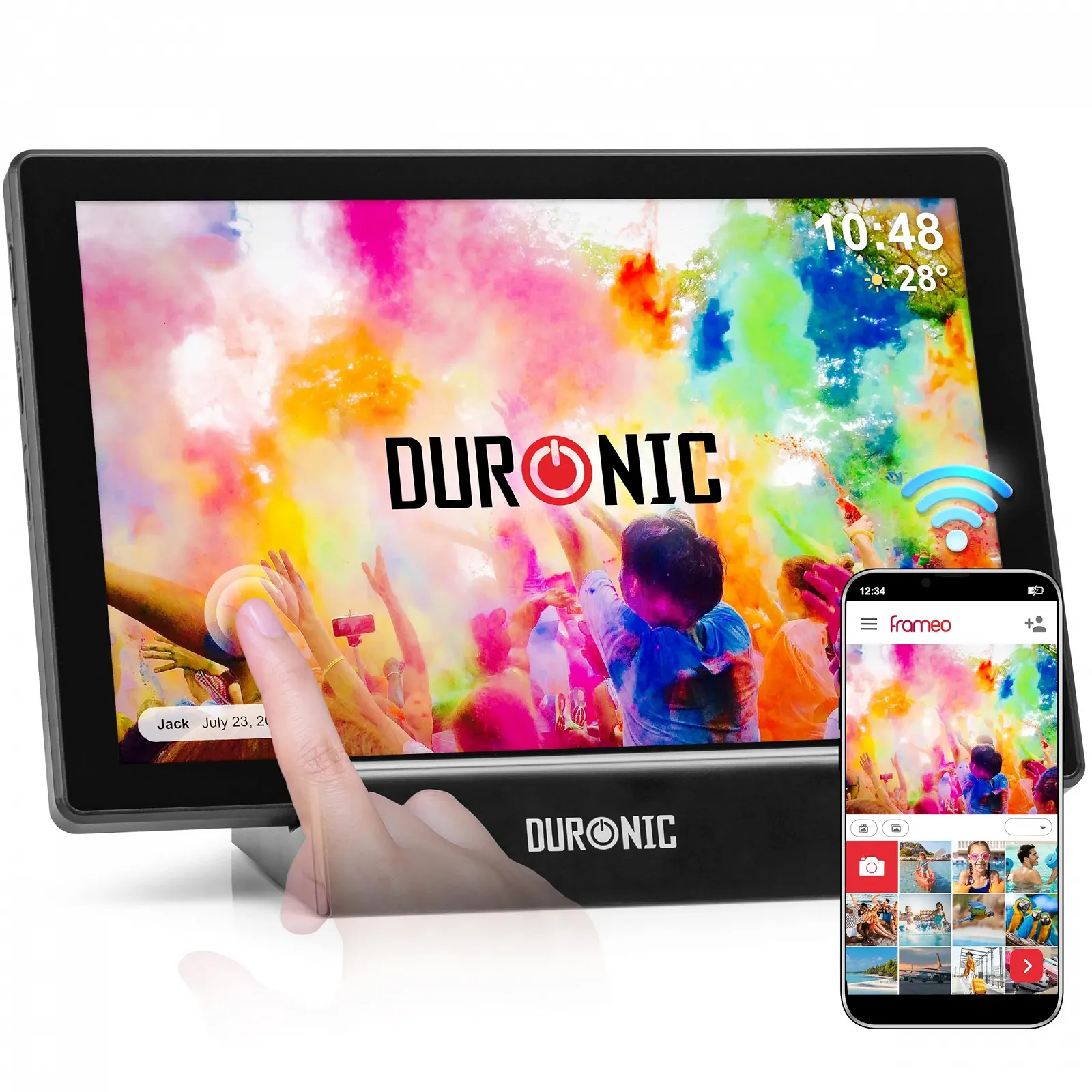 Цифровая фоторамка Duronic PF1D BK Frameo WiFi 32 GB 10 дюймов 800 x 1280 IPS Черная, фото №1