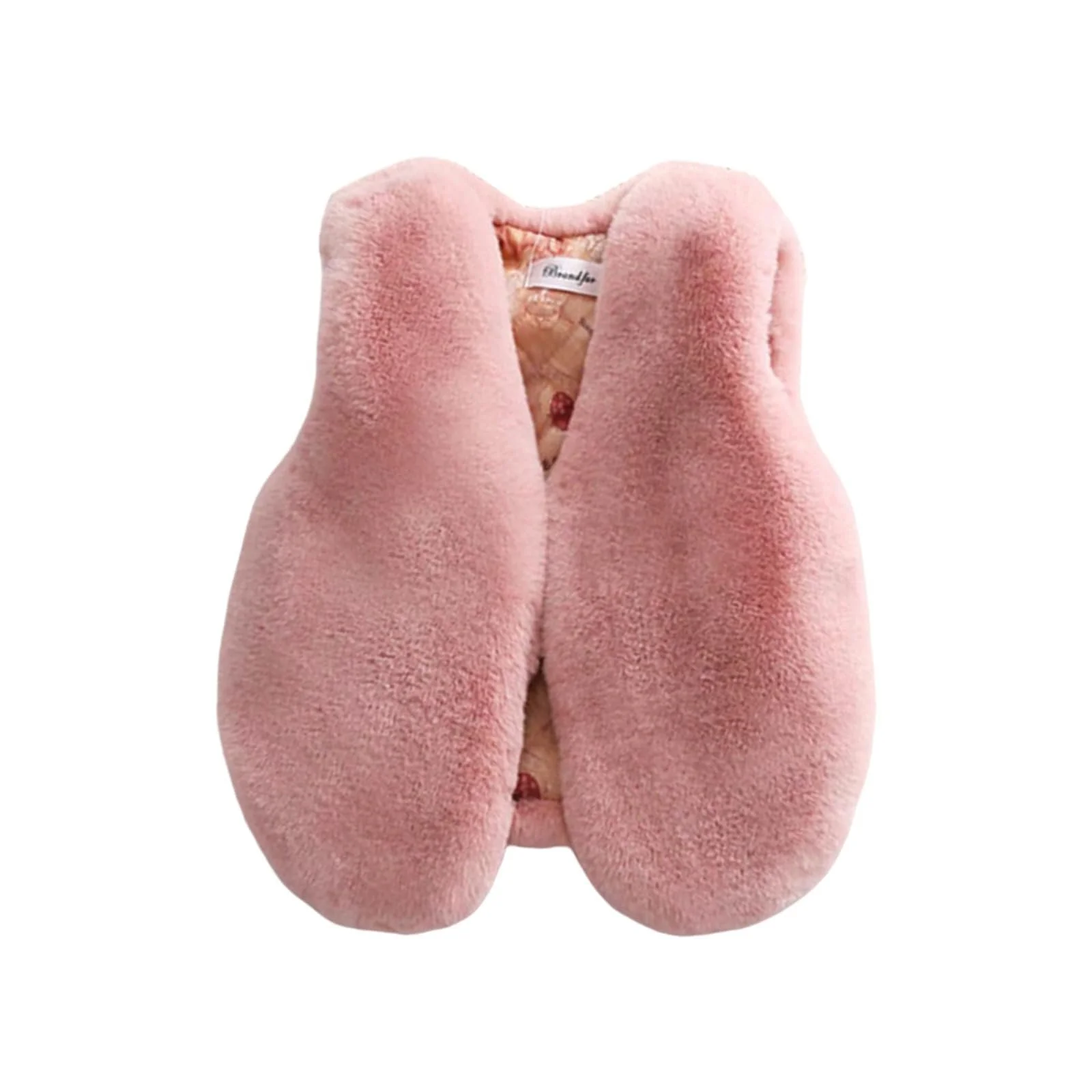 Безрукавка Generisch детская переходная Куртка для девочек Пушистая плюшевая куртка Однотонный меховой жилет Зимний теплый жилет-перекрест Легкий стеганый кардиган Мягкий плюшевый жилет, фото №1