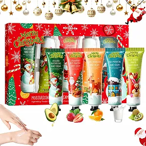 Купить Крем для рук Рождественский набор из 5 мини-кремов для рук Подарочный набор для женщин и мужчин, увлажняющий крем с маслом ши против сухости рук, наполнитель для адвент-календаря - Фото 1 Крем для рук Рождественский набор из 5 мини-кремов для рук Подарочный набор для женщин и мужчин, увлажняющий крем с маслом ши против сухости рук, наполнитель для адвент-календаря - Фото 1