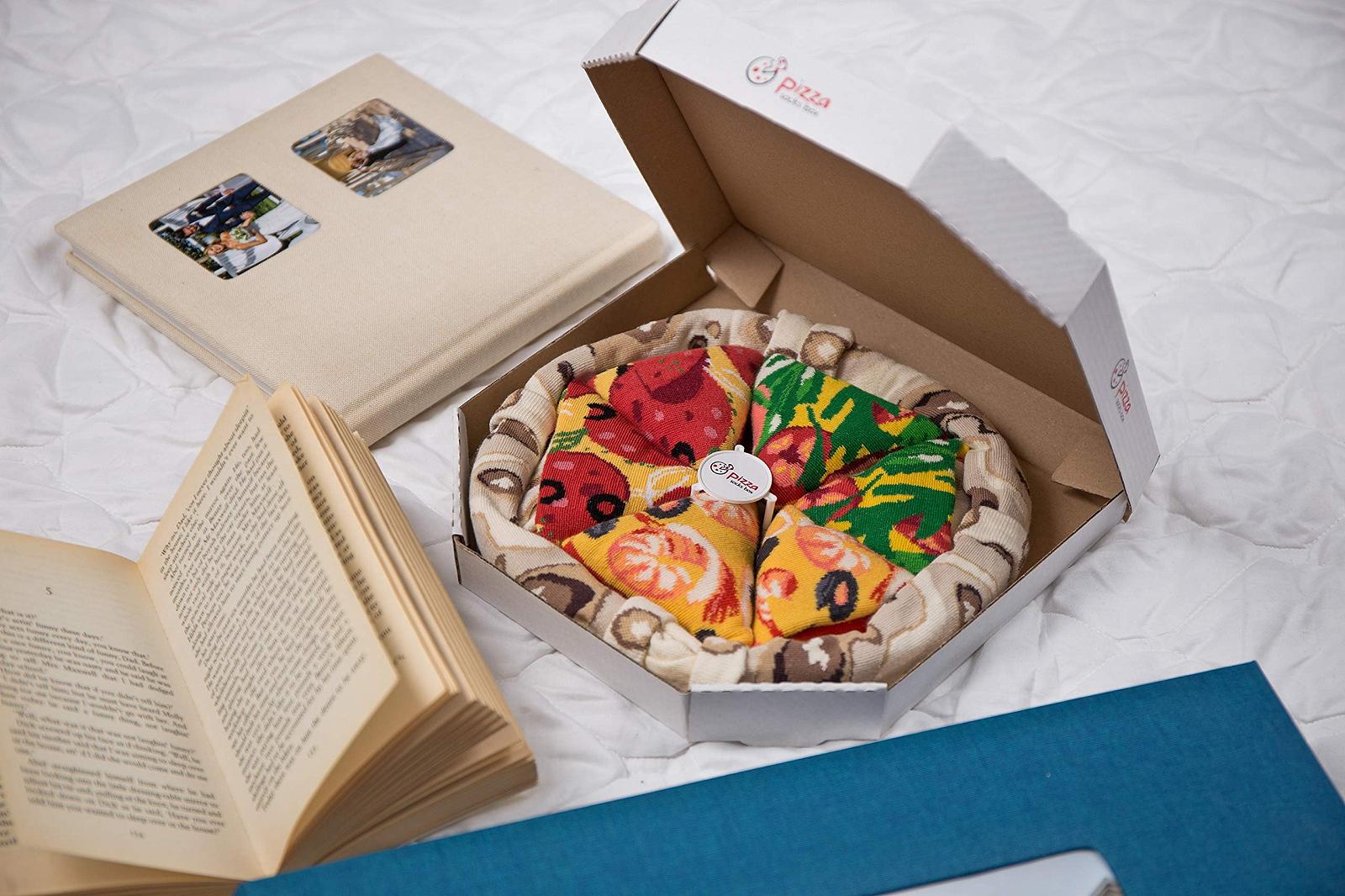 Шкарпетки Unisex Rainbow Socks Pizza Box Seafood Pepperoni Italian - 4 пари, фото №3