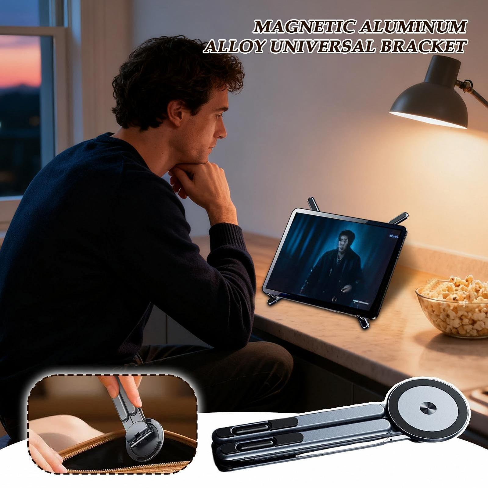 Подставка для ноутбука магнитная алюминиевая для офиса дома, фото №2