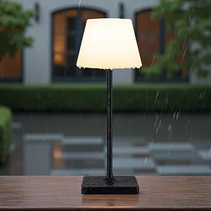 Настільна лампа LED Бездротова з акумулятором 4000 мАг Сенсорна Водонепроникна Чорна - Фото 1