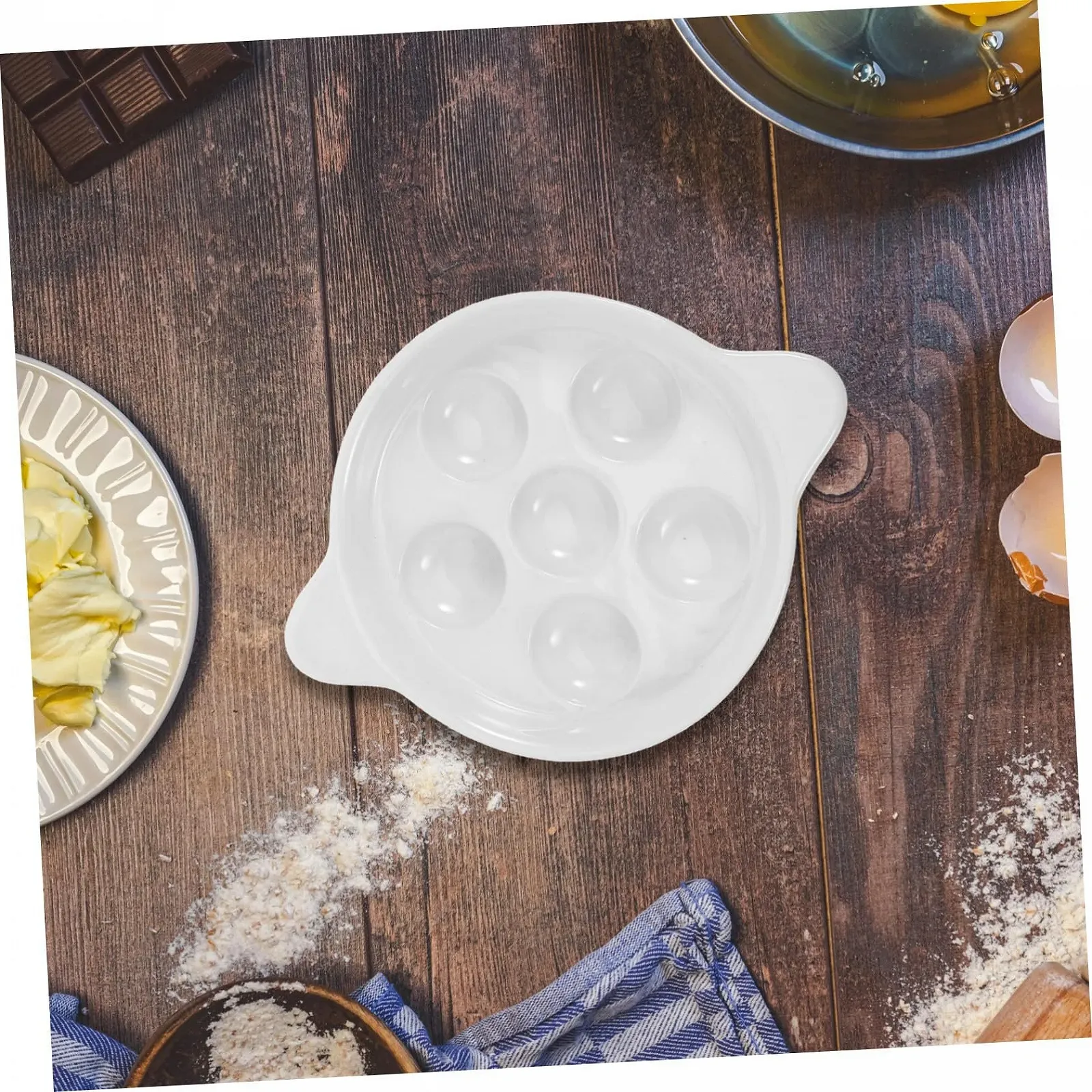 Набор форм для запекания улиток 2 шт. керамические с отверстиями и ручками, фото №3