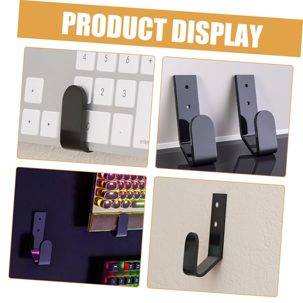 Настенное крепление для клавиатуры DOITOOL, 4 шт., совместимое со всеми моделями клавиатур, многофункциональное для офиса, игр, современный, минималистичный дизайн, фото №7