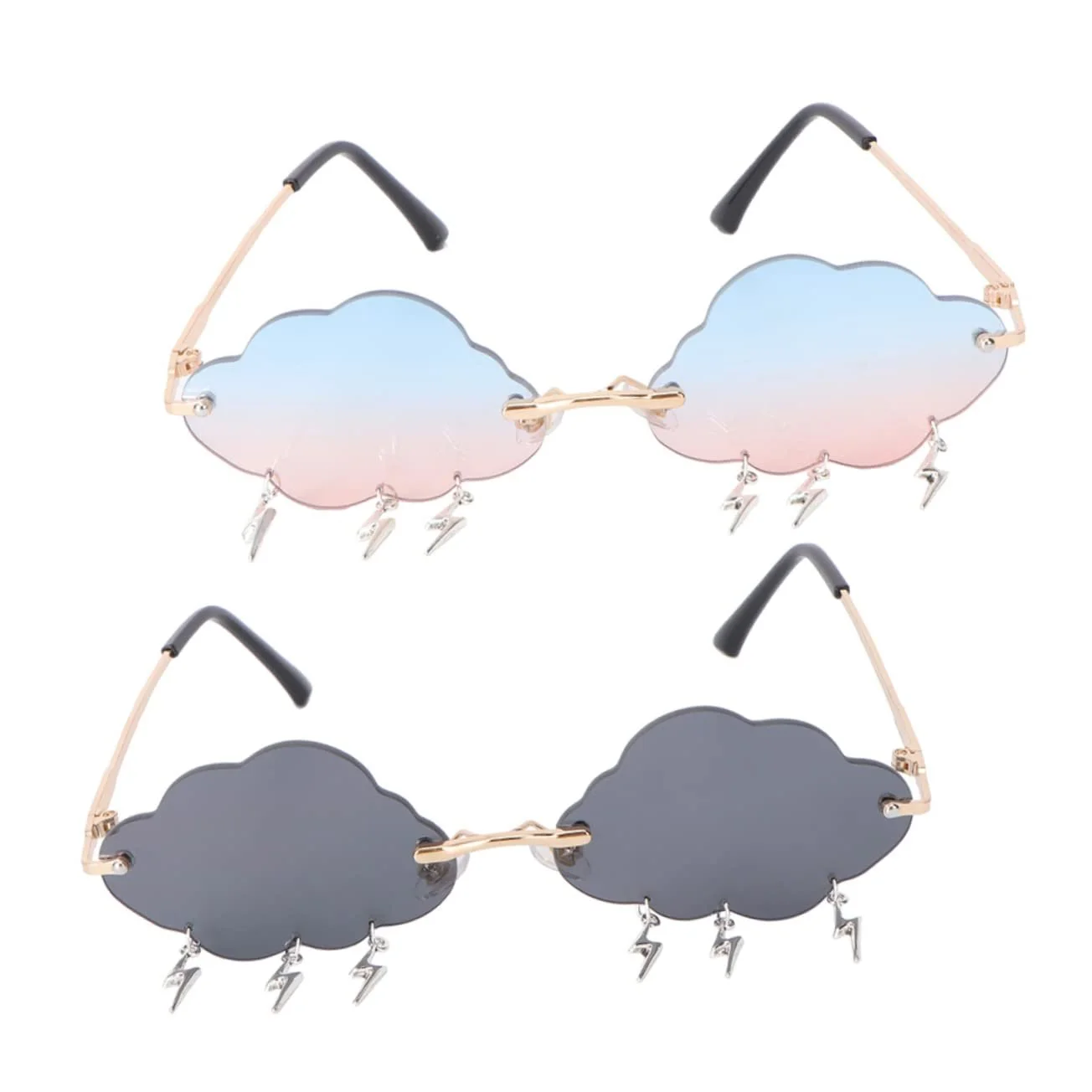 Набір окулярів PACKOVE, 8 пар, хмарка, вінтажні, серцеподібні, без оправи, для вечірок, для дорослих, 90-ті, різні кольори, фото №3