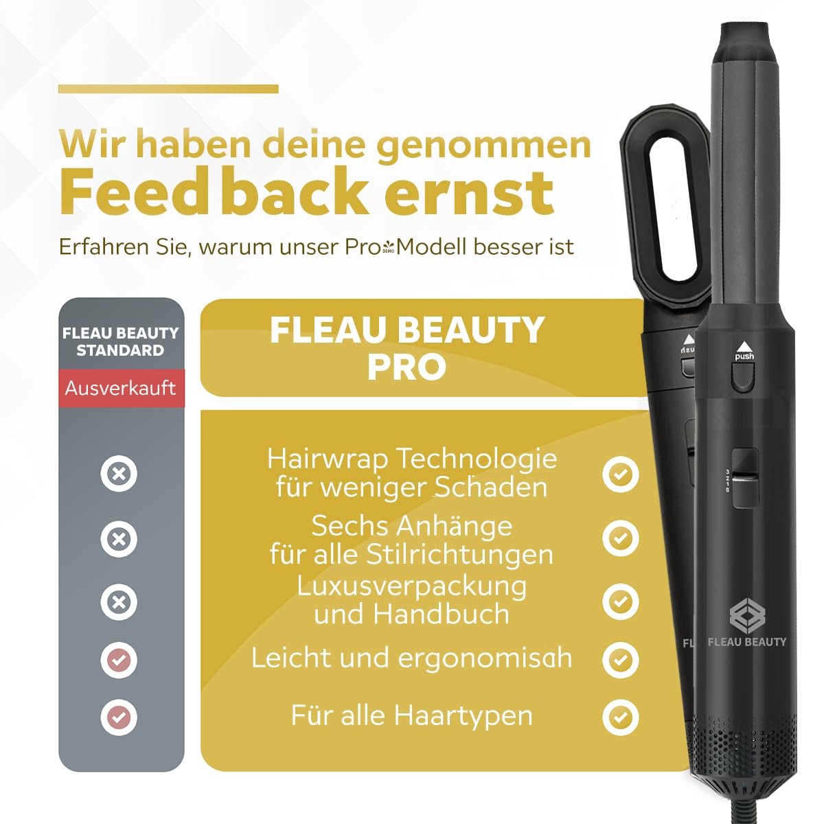 Фен-щетка Fleau Beauty PRO Edition 6 in 1 Black, фото №8 Фен-щетка Fleau Beauty PRO Edition 6 in 1 Black, фото №8