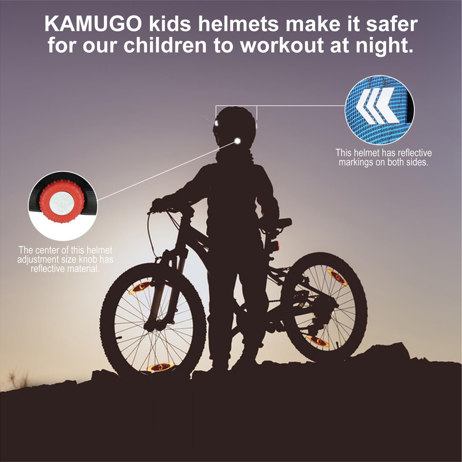 Шлем KAMUGO для малышей 2-8 лет, регулируемый, мультиспорт, велосипед, скейтборд, самокат, катание на велосипеде, скейтинг, катание на коньках, фото №8