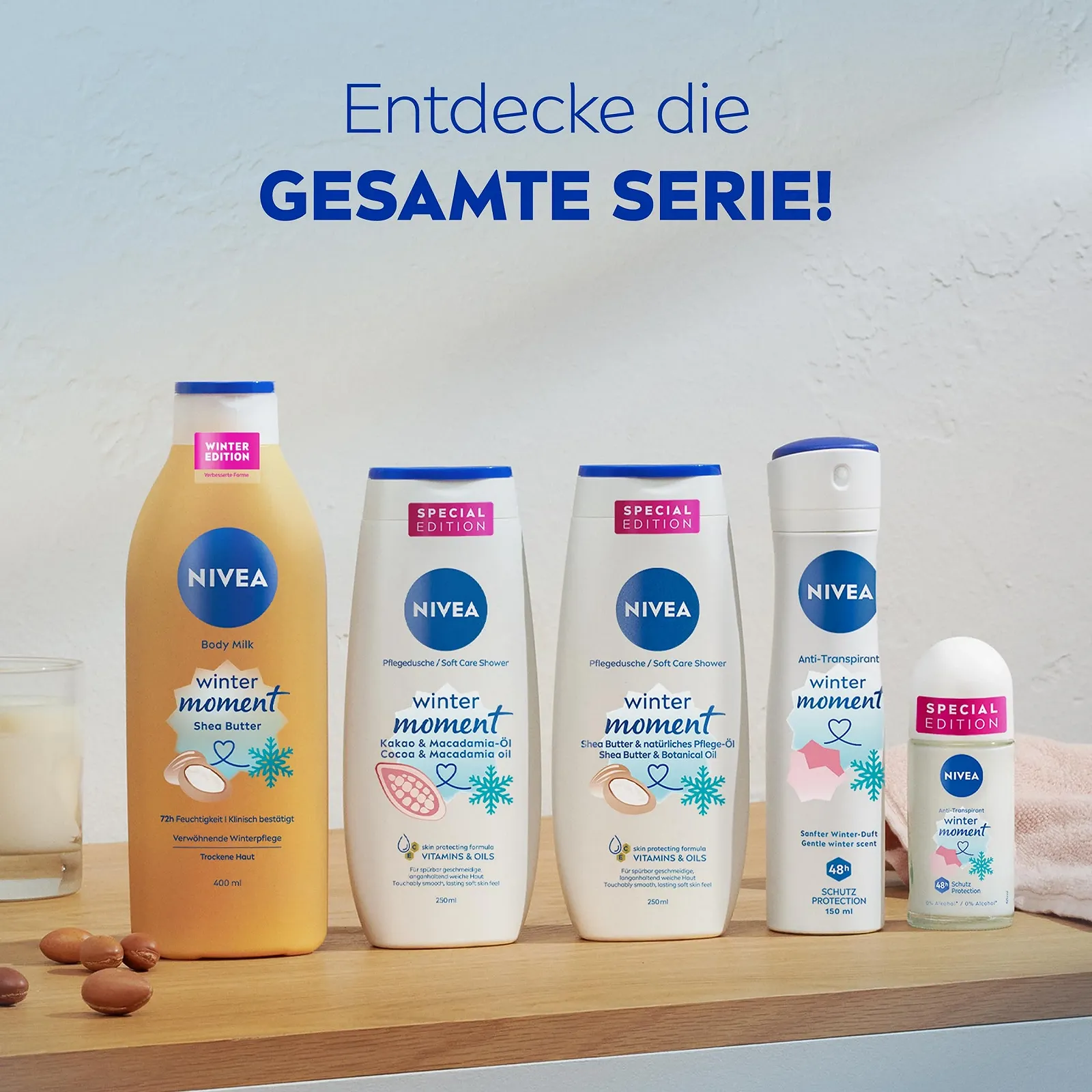 Молочко для тела NIVEA Winter Moment с сывороткой Deep Care для увлажнения в течение 72 часов, лосьон для тела с маслом ши для сухой кожи, с уникальным зимним ароматом (400 мл), фото №6