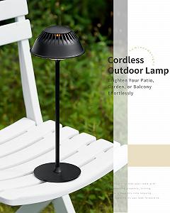 Настільна лампа LuminexDesigns Ретро акумуляторна 2 шт. Чорний synthetic.ua - Фото 1