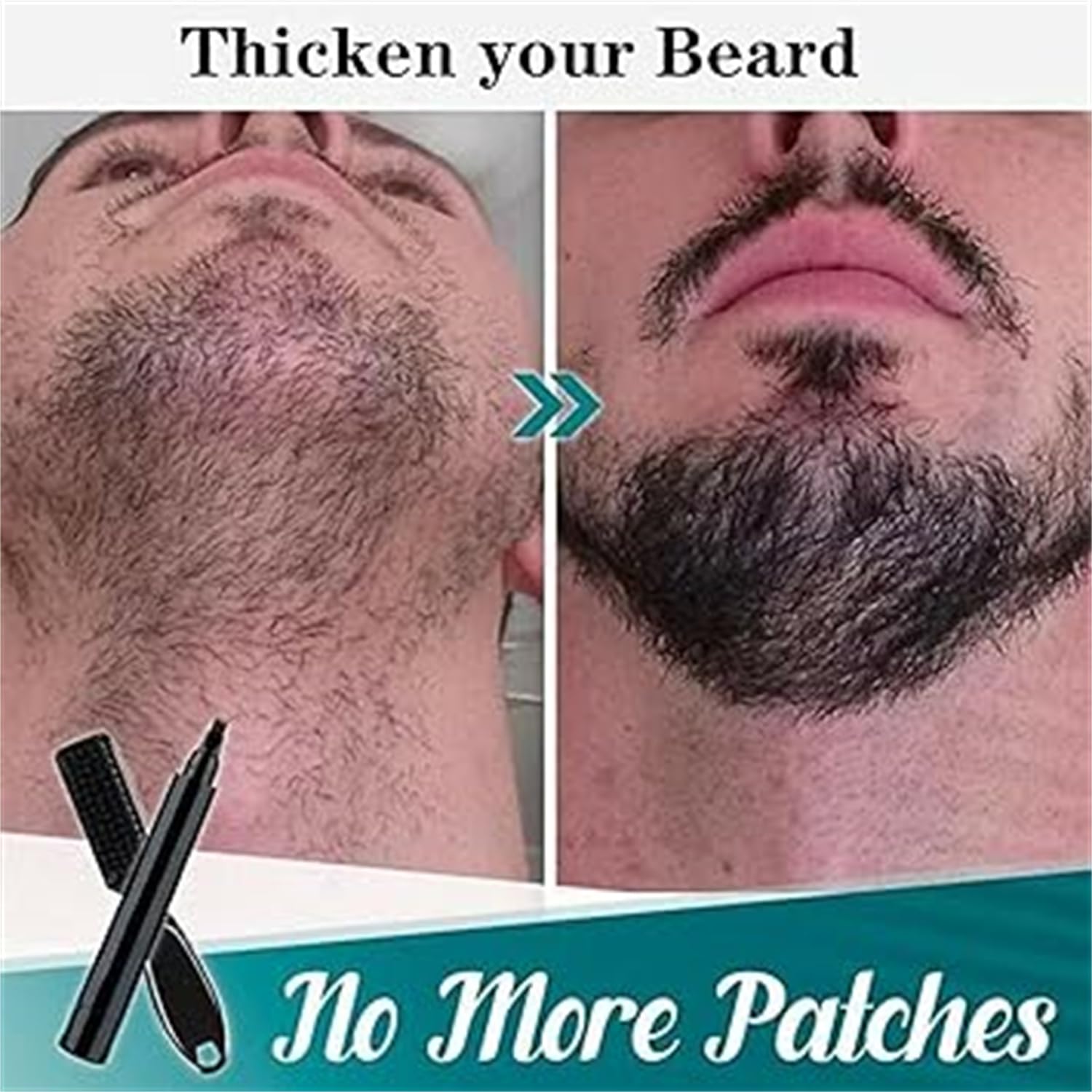 Ручка заповнювач водостійка для брів/бороди чорна, фото №4 Ручка заповнювач водостійка для брів/бороди чорна, фото №4