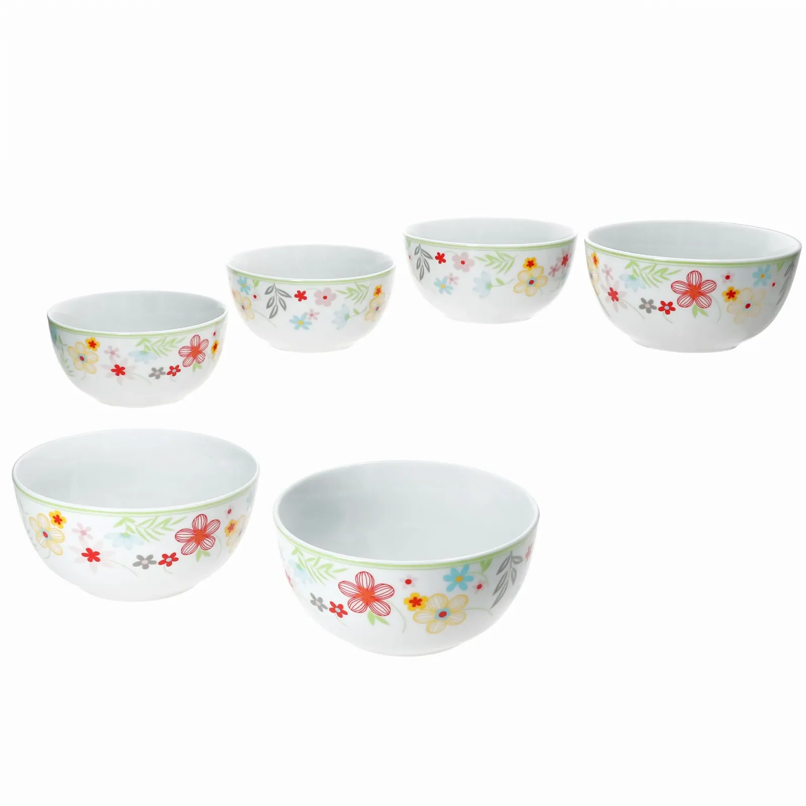 Миска MamboCat Variant Flower Набор из 6 штук 14.3 см 450 мл Цветной, фото №2