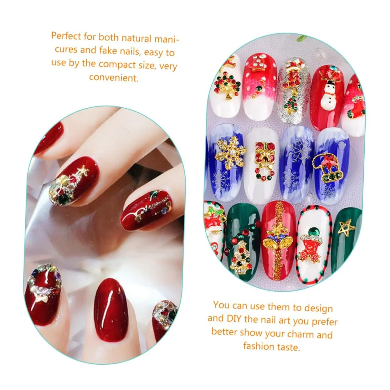Металлическое украшение для ногтей FRCOLOR Рождественское 24 шт., фото №2