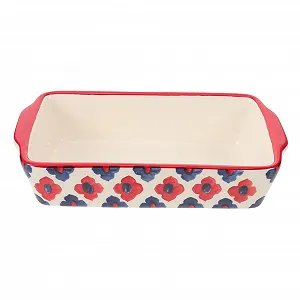 Форма для запекания Toyvian квадратная керамическая с двойными ручками - Фото 1