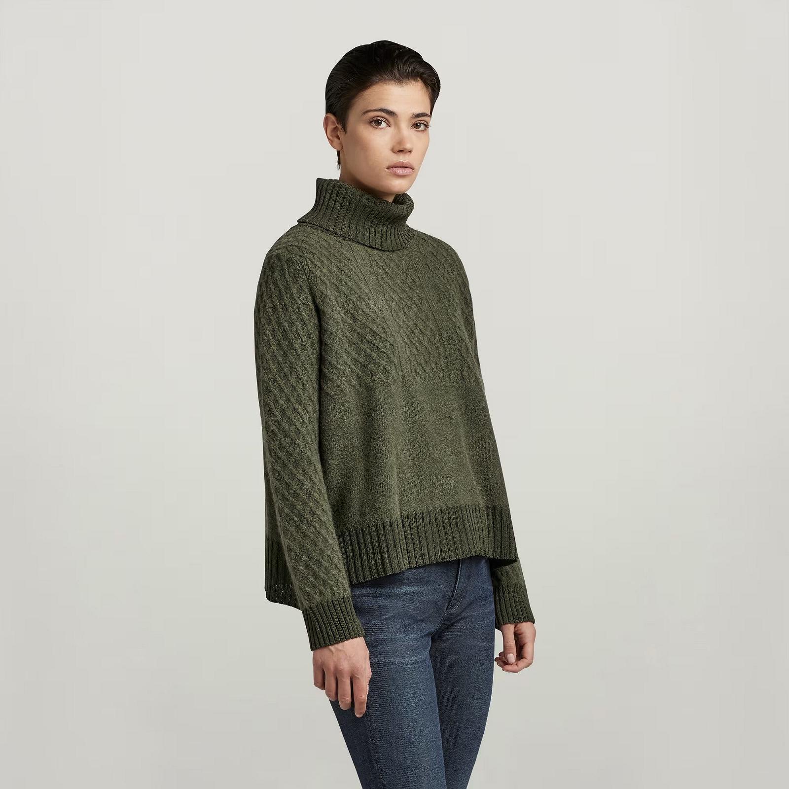 Женский свитер G-Star RAW Knitted Turtleneck Sweater Structure Loose - S, фото №2