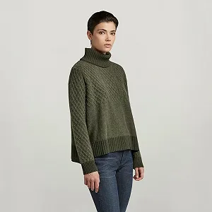 Жіночий светр G-Star RAW Knitted Turtleneck Sweater Structure Loose - S ціна на synthetic.ua - Фото 1 Жіночий светр G-Star RAW Knitted Turtleneck Sweater Structure Loose - S synthetic.ua - Фото 1