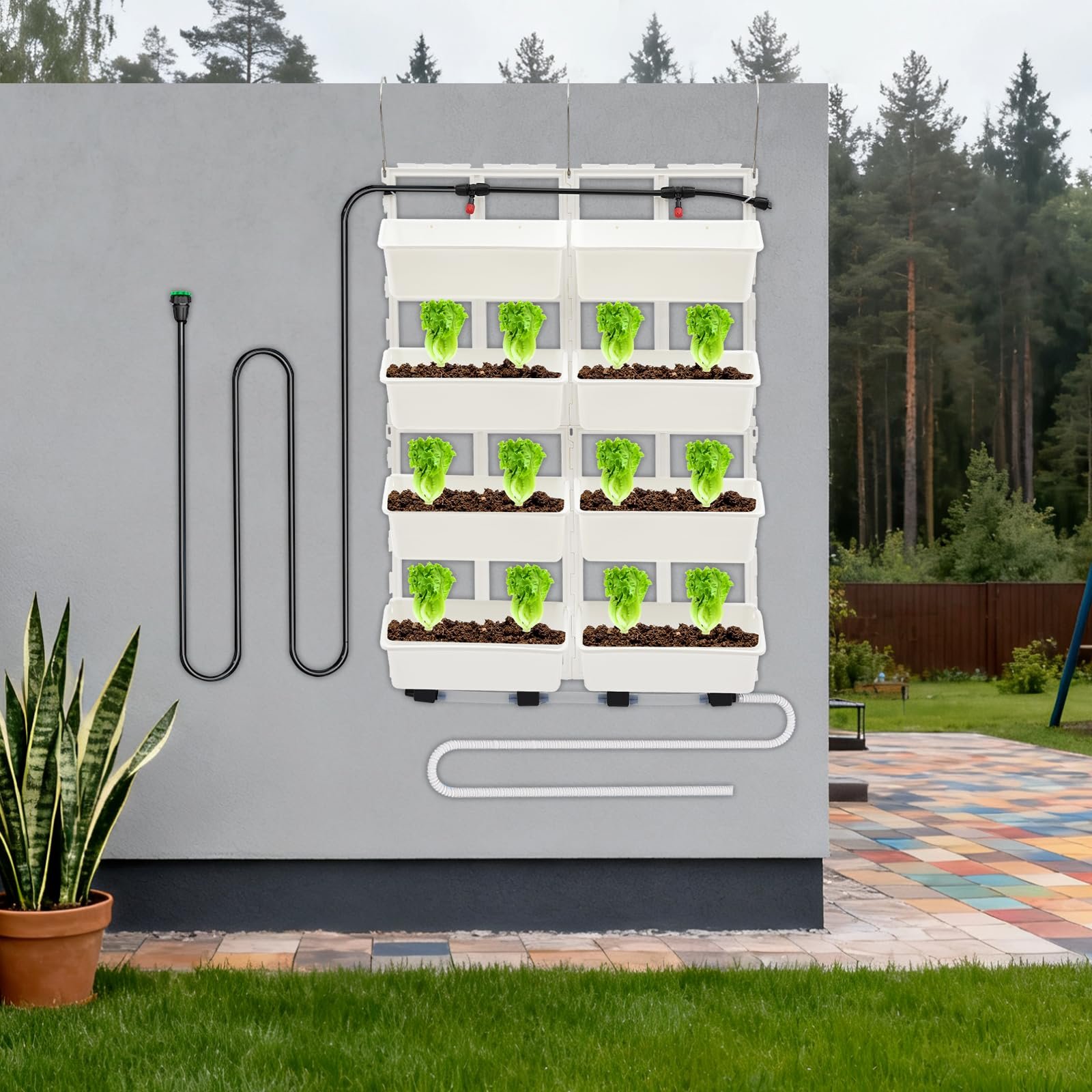 Вертикальна система для настінного озеленення 67 x 18,6 x 93 см Напівпрозора, фото №3 Вертикальна система для настінного озеленення 67 x 18,6 x 93 см Напівпрозора, фото №3