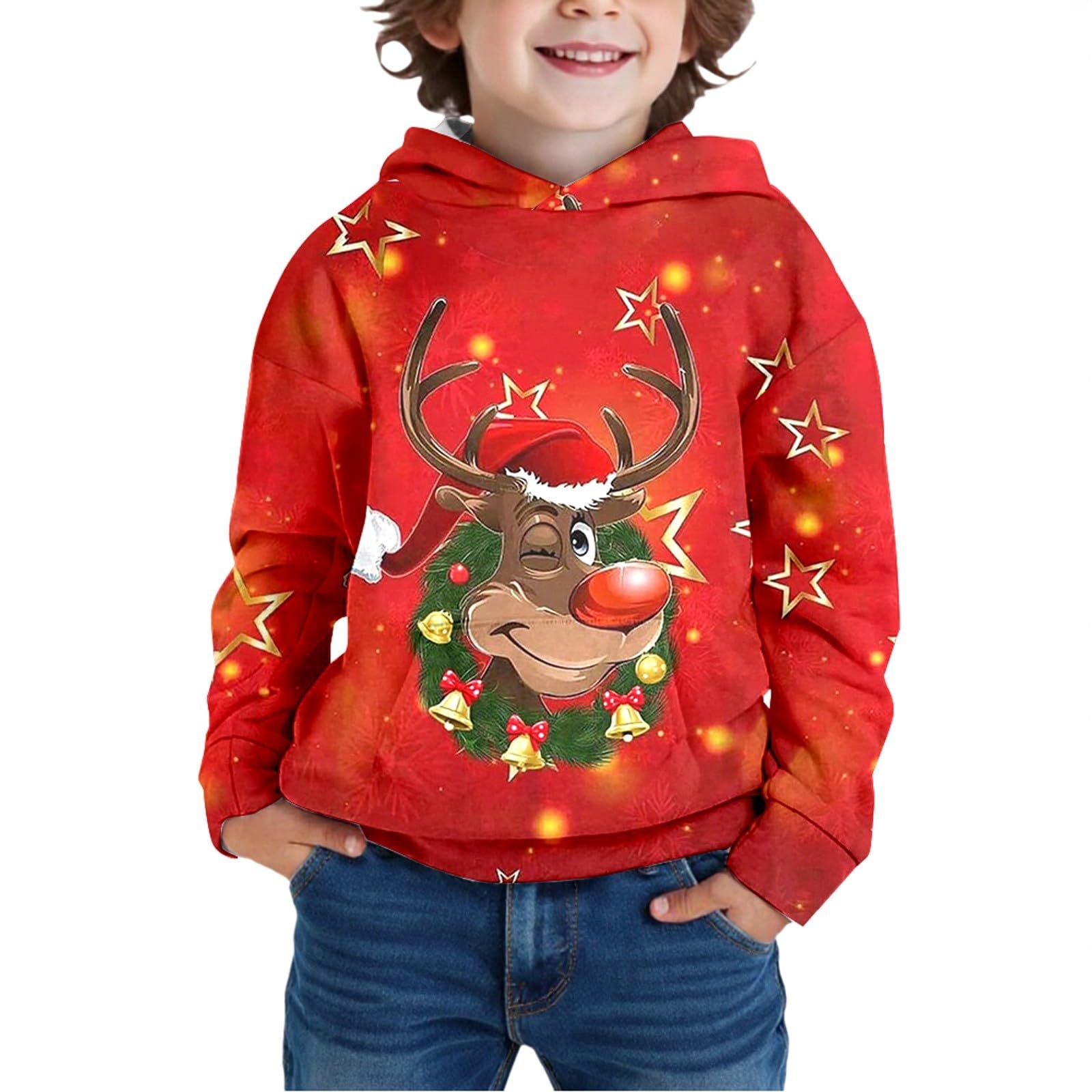 Худі Reindeer 3D Print Funny Funky Christmas Jumper для хлопчиків, фото №2