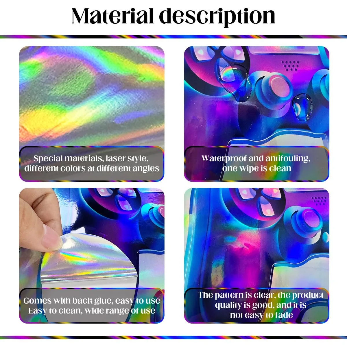 Наклейки для кімнати геймера Runtoo Laser Gaming настінні лазерні вінілові PlayStation, фото №3