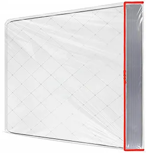 Чохол для матраца пластиковий / 90 x 200 см / Водонепроникний / Товщина 30 см / Прозорий - Фото 1