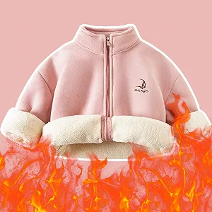 Зимняя куртка Generisch, детская, теплая, флисовая, на молнии, для активного отдыха, с буквами synthetic.ua - Фото 1