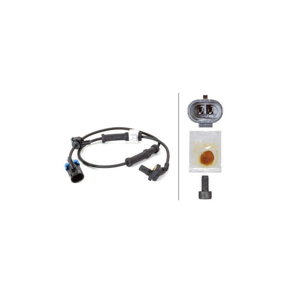 Датчик частоты вращения колеса HELLA 6PU 230 040-401 GENERAL MOTORS передний мост, фото №1 Датчик частоты вращения колеса HELLA 6PU 230 040-401 GENERAL MOTORS передний мост, фото №1