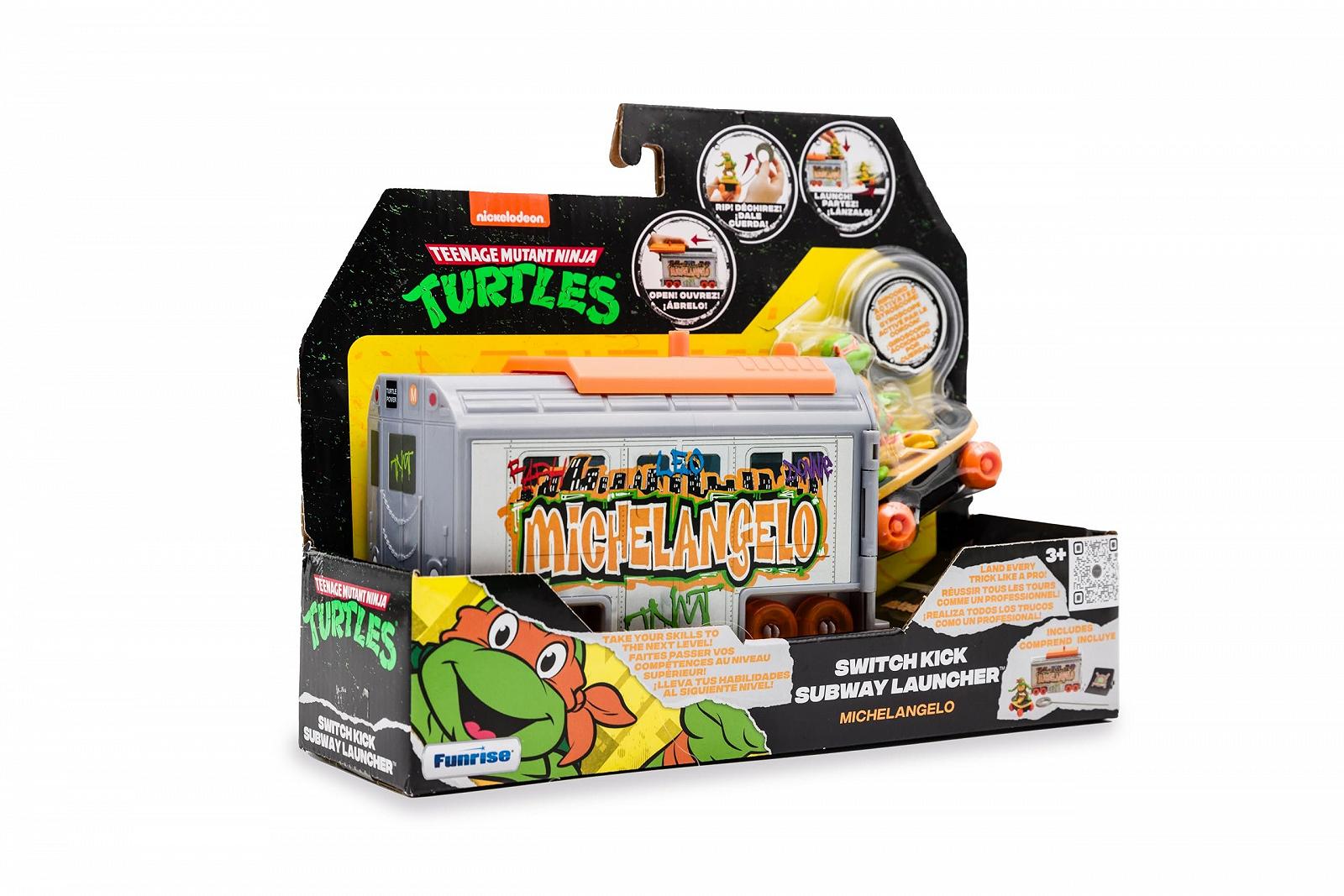 Фігурка Черепашки-ніндзя Мікеланджело Switch Kick Subway Launcher TMNT Classic Edition, фото №7