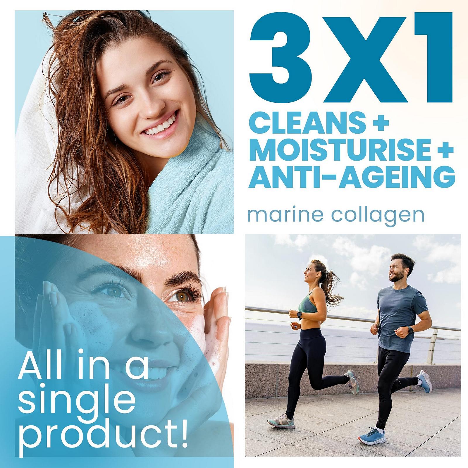 Гель для душу Collagen Triple Action для обличчя, тіла та волосся зміцнювальний з ефектом омолодження 2000 мл, фото №4