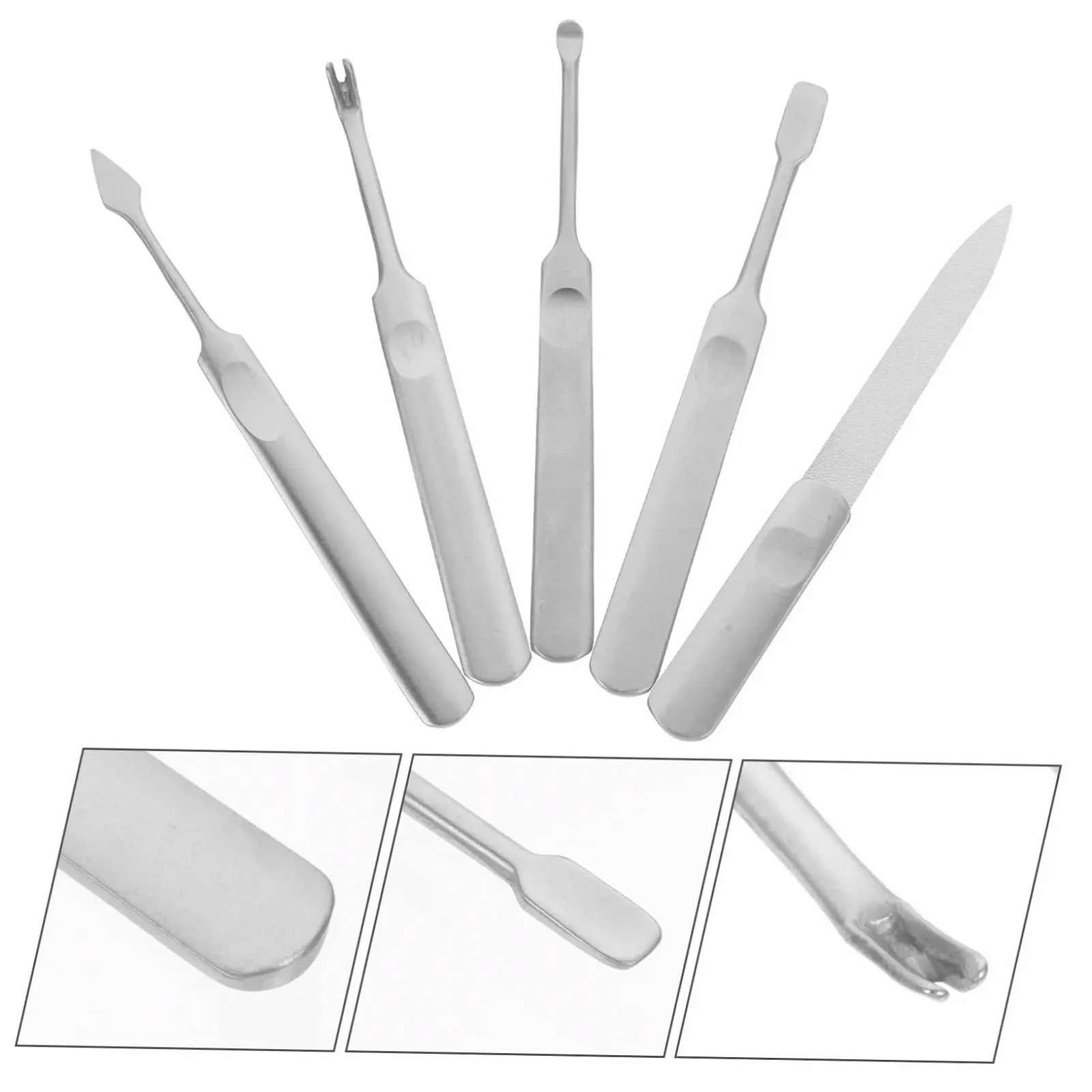 Набор инструментов для ухода за ногтями Healvian, 5 предметов, для использования дома и в путешествиях, фото №4