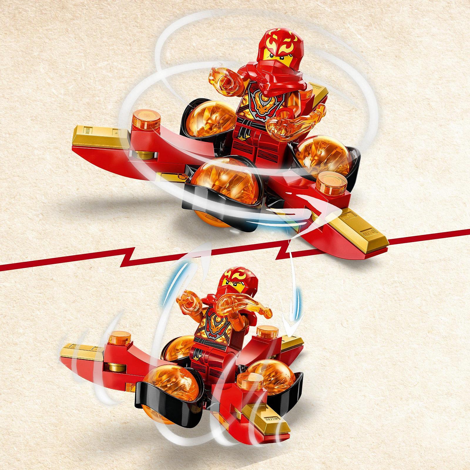 Іграшка LEGO Ninjago 71777 Dragon Power Spinjitzu Flip Spinner з артовими елементами, Мініфігурка Кая, для дітей від 6 років, фото №3