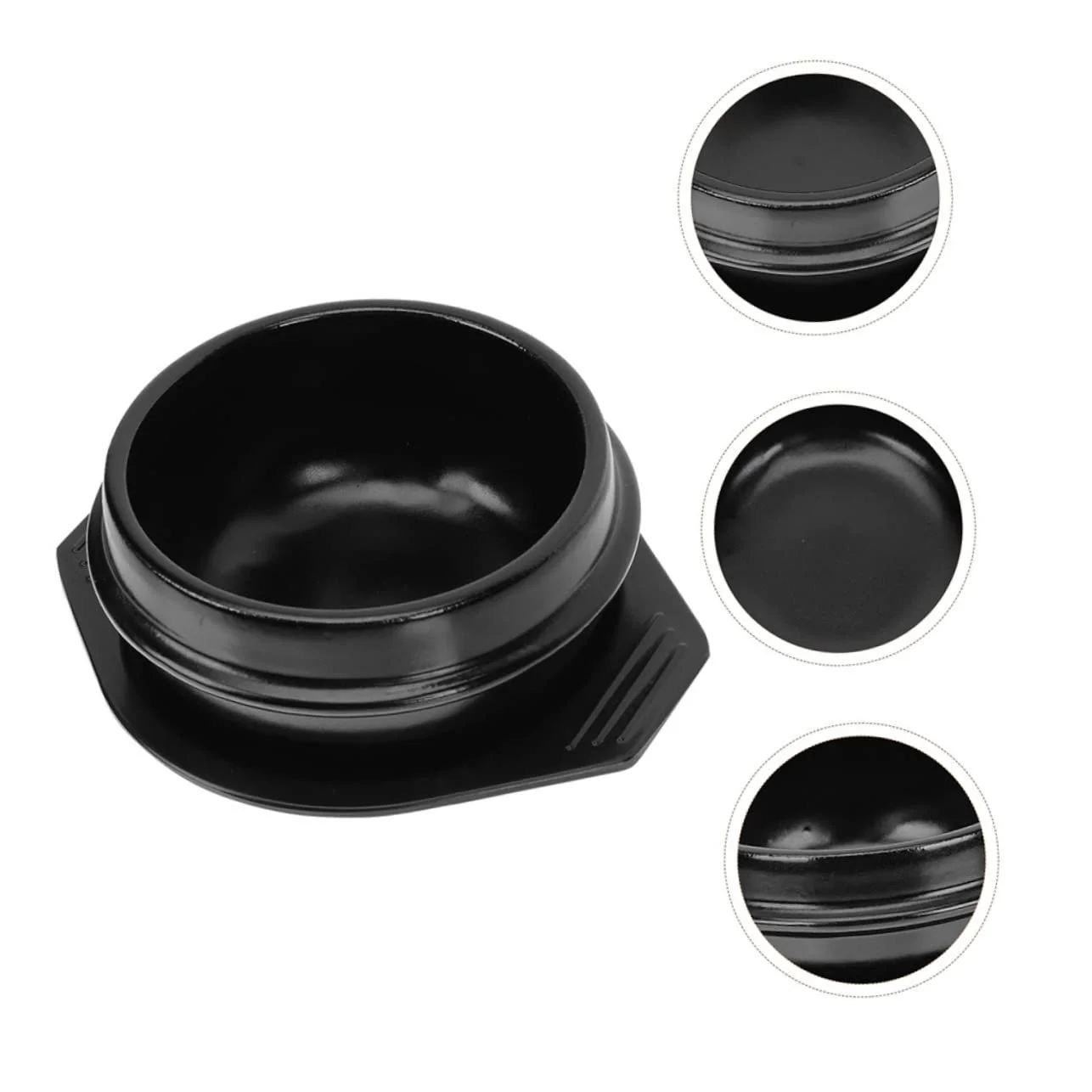 Горшок TIDTALEO Керамический с подставкой Круглый Термостойкий Антипригарный для бибимпапа и риса, фото №5