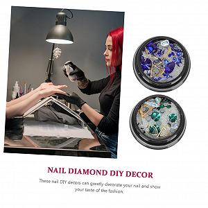 Наклейки для ногтей (2 коробки) Стразы для ногтей, гипсовые наклейки для ногтей, штамп для ногтей, аксессуары для DIY украшения ногтей, блестки для ногтей synthetic.ua - Фото 1