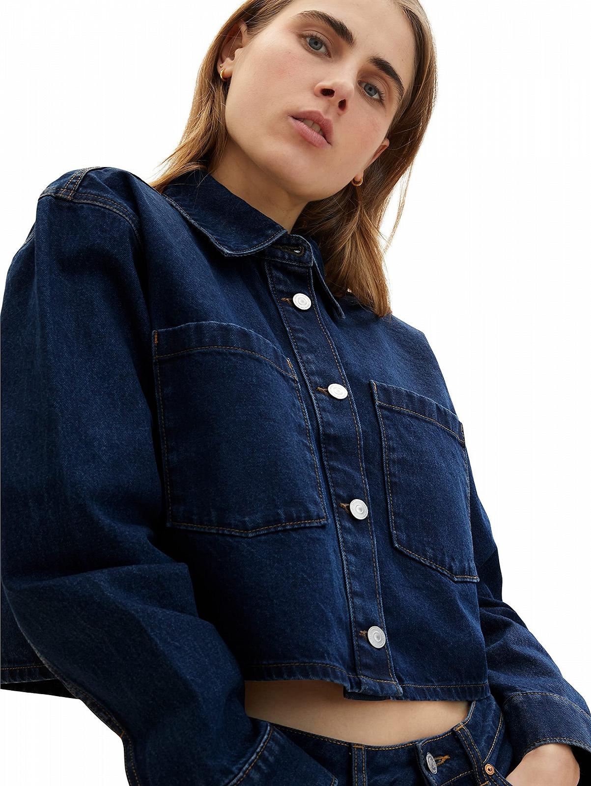 Джинсова куртка TOM TAILOR Denim Жіноча Джинсова Куртка-Сорочка, фото №6