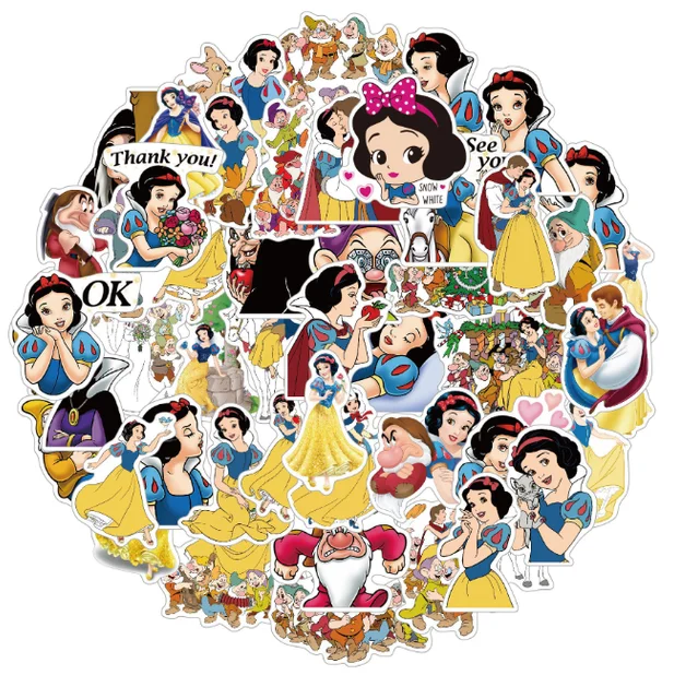 Наклейки «Белоснежка и семь гномов» от Disney, набор наклеек — 50 шт., фото №4