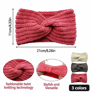 Зимняя вязаная женская повязка на голову synthetic.ua - Фото 1