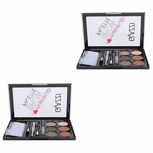 Набор FRCOLOR 2 Комплект для бровей Матовые и блестящие тени водостойкая кисточка для бровей стойкая пудра для бровей Макияж Пудра для бровей - Фото 1