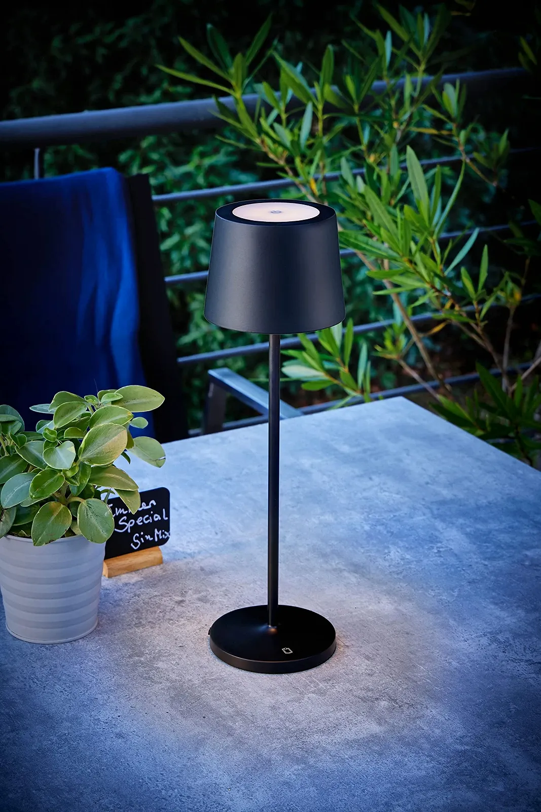 Настільна лампа METRO Professional LED алюмінієва бездротова вулична акумуляторна IP54 комплект 2 шт чорна, фото №3