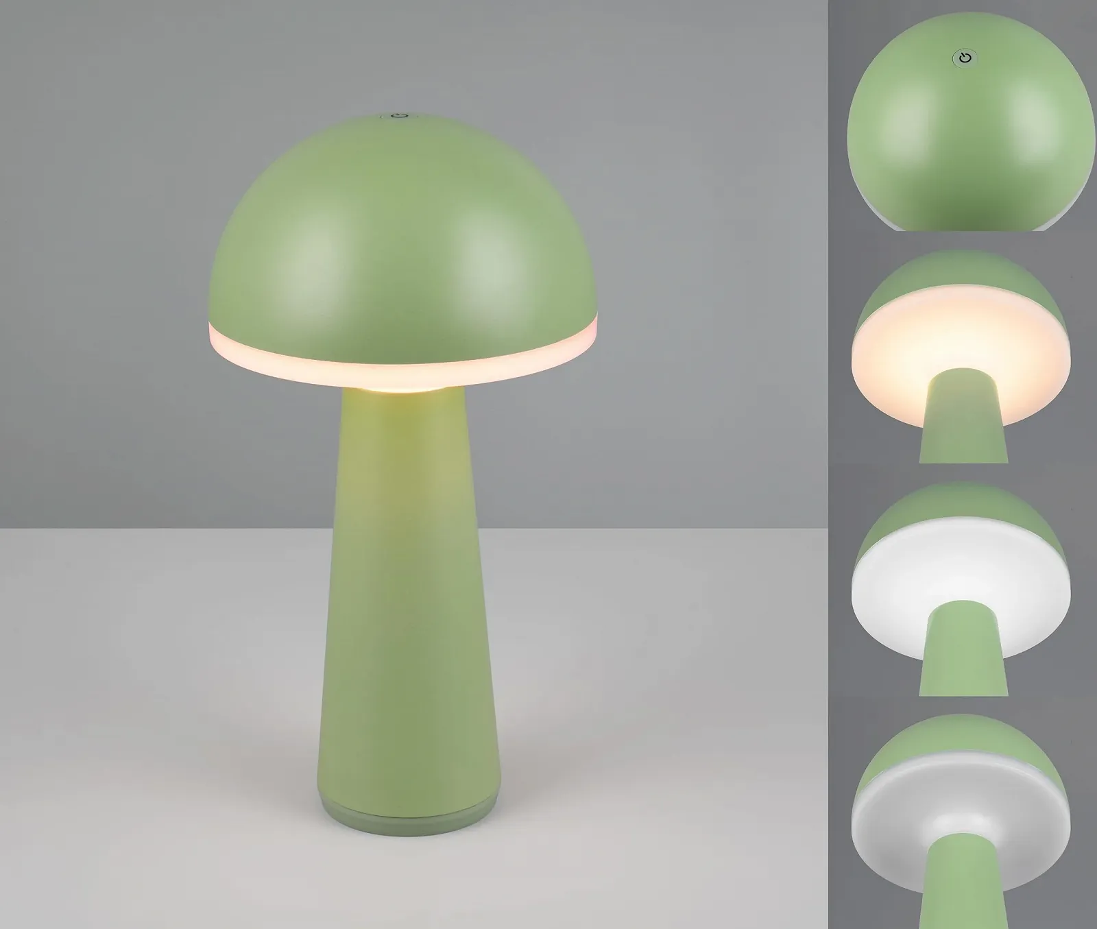 Настільна лампа Reality Leuchten Fungo R57716149 LED Outdoor Battery 2 Вт Dimmable, фісташковий зелений, фото №2
