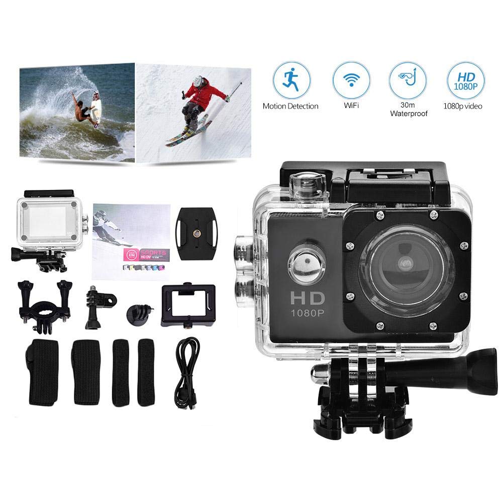 Камера EBTOOLS Sports 1080P 2.0 дюйма WiFi черно-белая с водонепроницаемым корпусом и аксессуарами, фото №7 Камера EBTOOLS Sports 1080P 2.0 дюйма WiFi черно-белая с водонепроницаемым корпусом и аксессуарами, фото №7