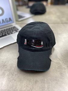 Кепка черная Balenciaga Gaffer gu579 synthetic.ua - Фото 1