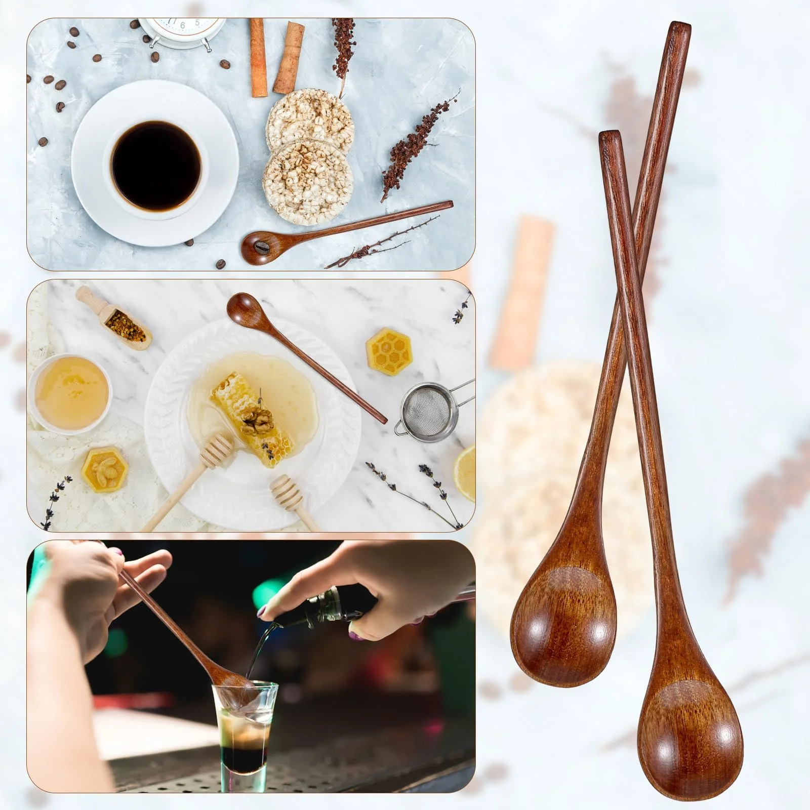 Ложка Деревянная для Эспрессо Длинная Маленькая, фото №8