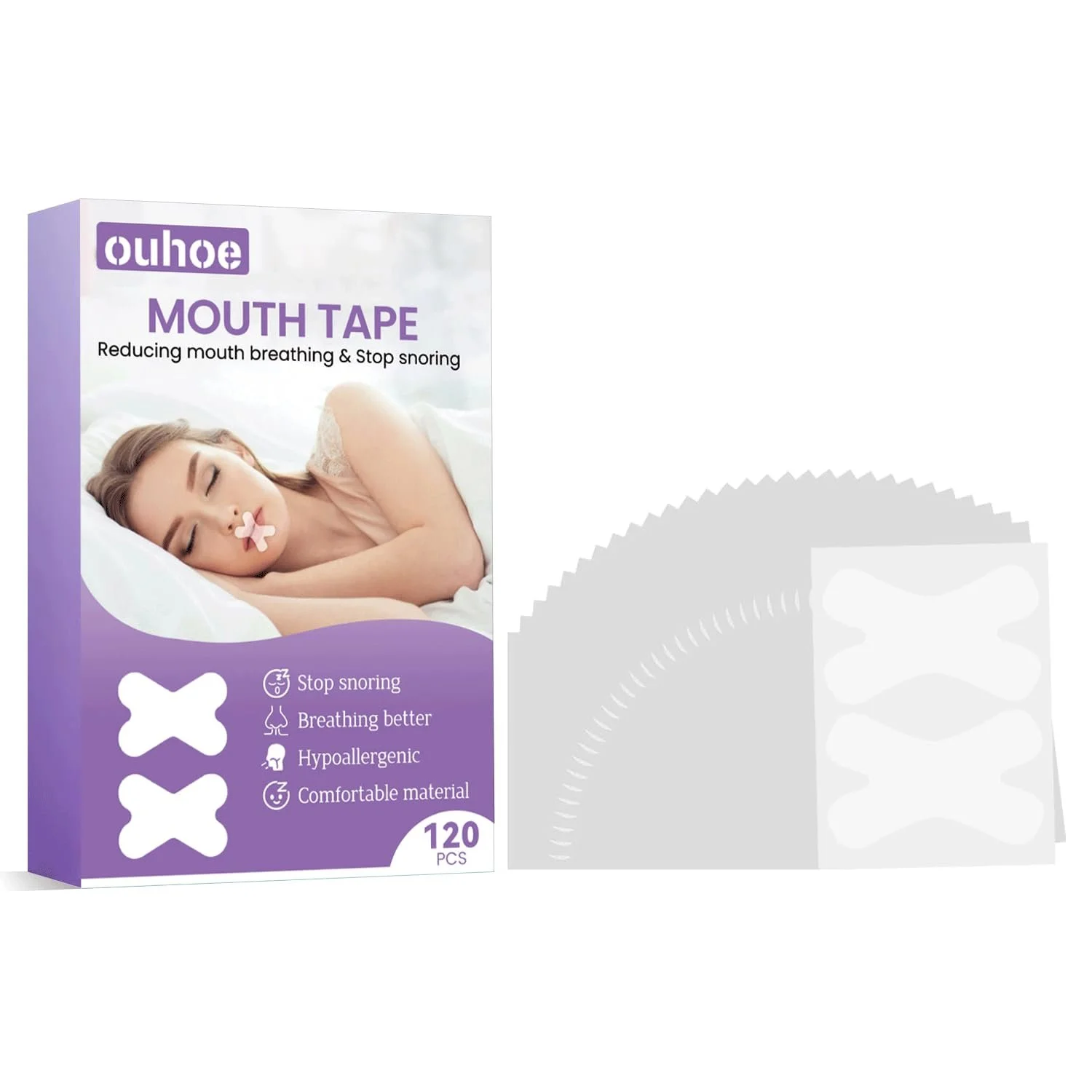 Пластирі для сну для рота, фото №1 Пластирі для сну для рота, фото №1