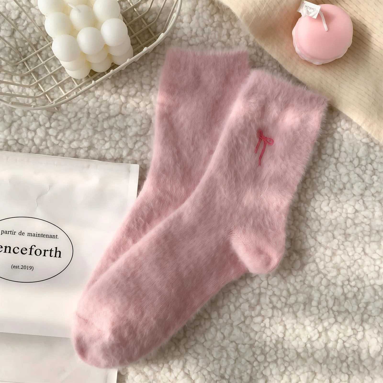 Шкарпетки з бантом для жінок, 4 пари, розмір 39-42, фото №3