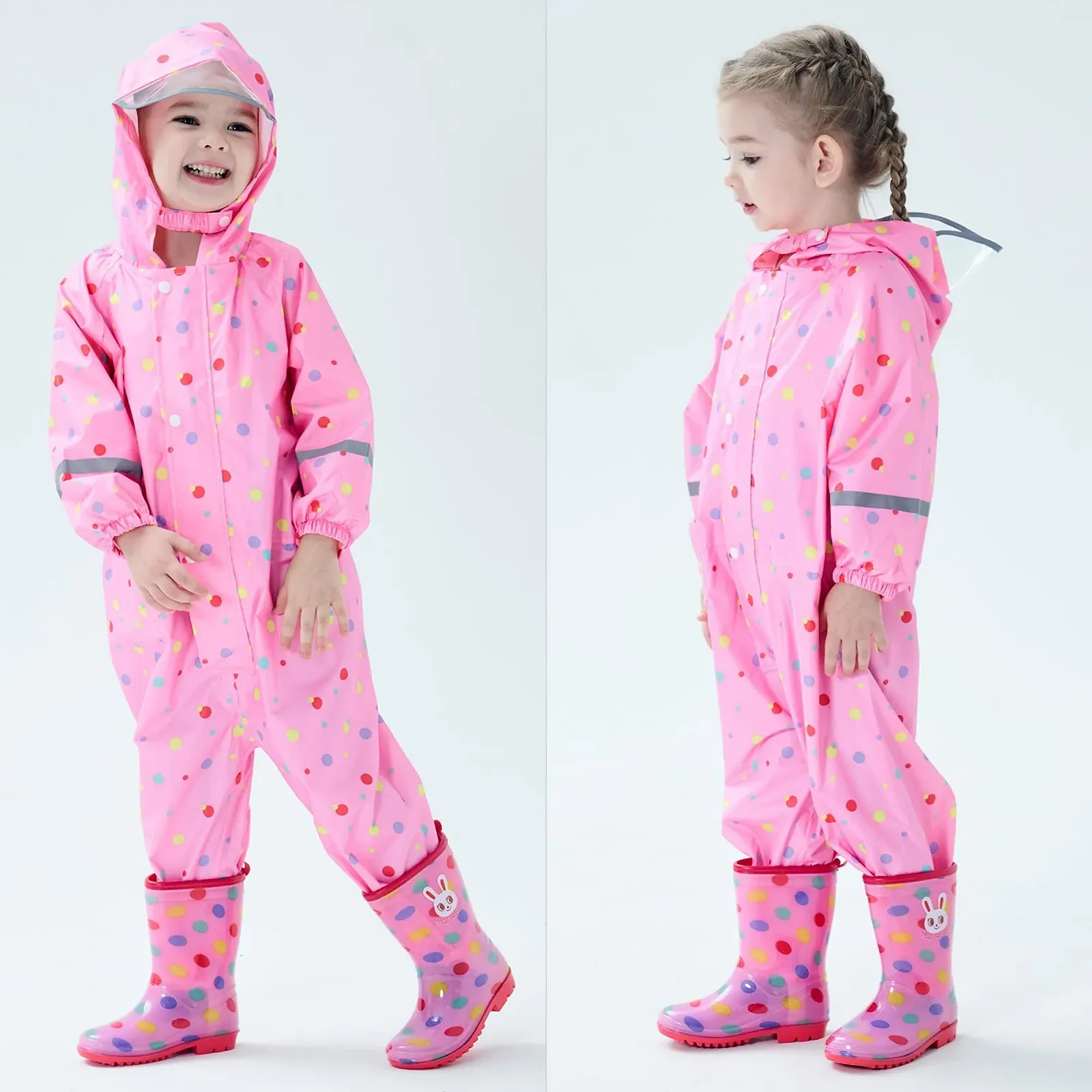 Дитячий дощовик для хлопчиків і дівчаток Водонепроникний дощовий комбінезон, фото №2 Дитячий дощовик для хлопчиків і дівчаток Водонепроникний дощовий комбінезон, фото №2