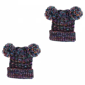 В'язана шапка з помпоном VALICLUD, 2 шт. - Фото 1